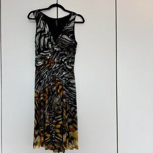Elana Kattan Abstract Print Sleeveless Dress - Made in USA